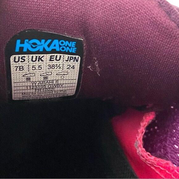 Hoka Arahi 6 Pink Running Shoes in Size US 7B - Picture 11 of 12